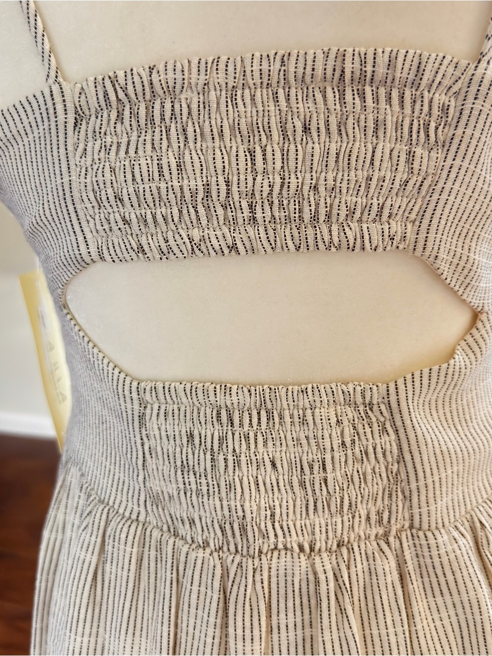 NWT ILLA ILLA Striped Bubble Hem Mini Dress - Sz. S. Effortless Boho - Picture 7 of 9